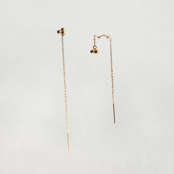 Solid 14k/18k Gold Ear Threaders - Picture 1 of 5